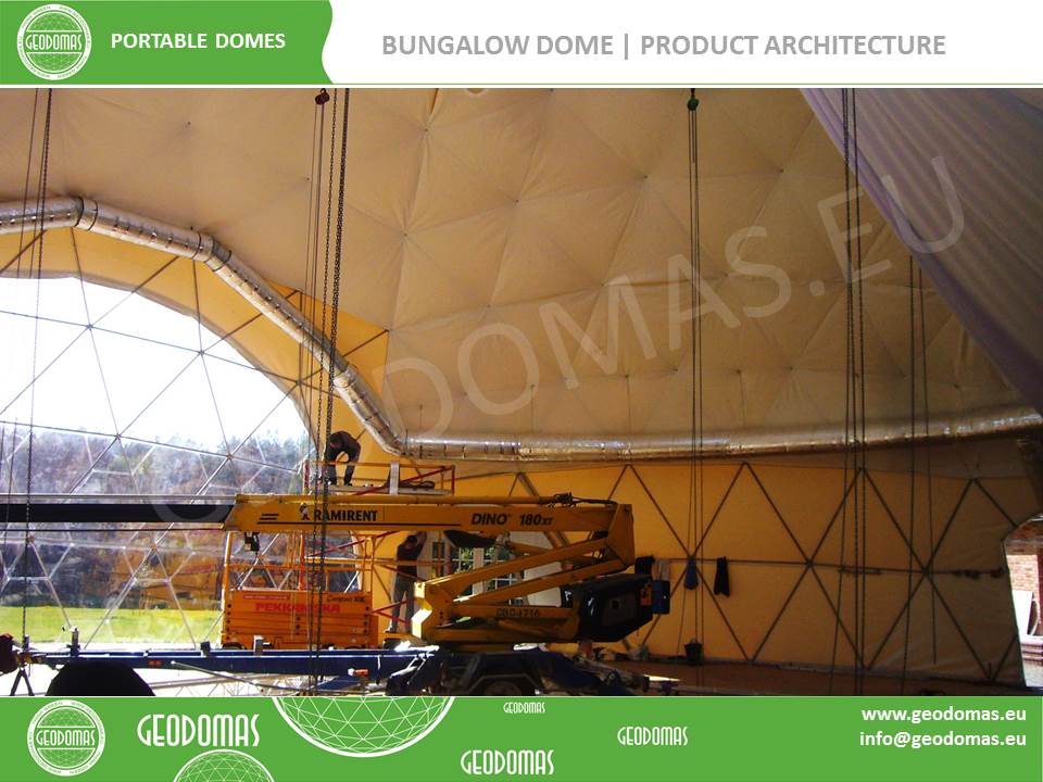 300m² Glamping Hotel 26 rooms | Dome Ø16m Height 8m