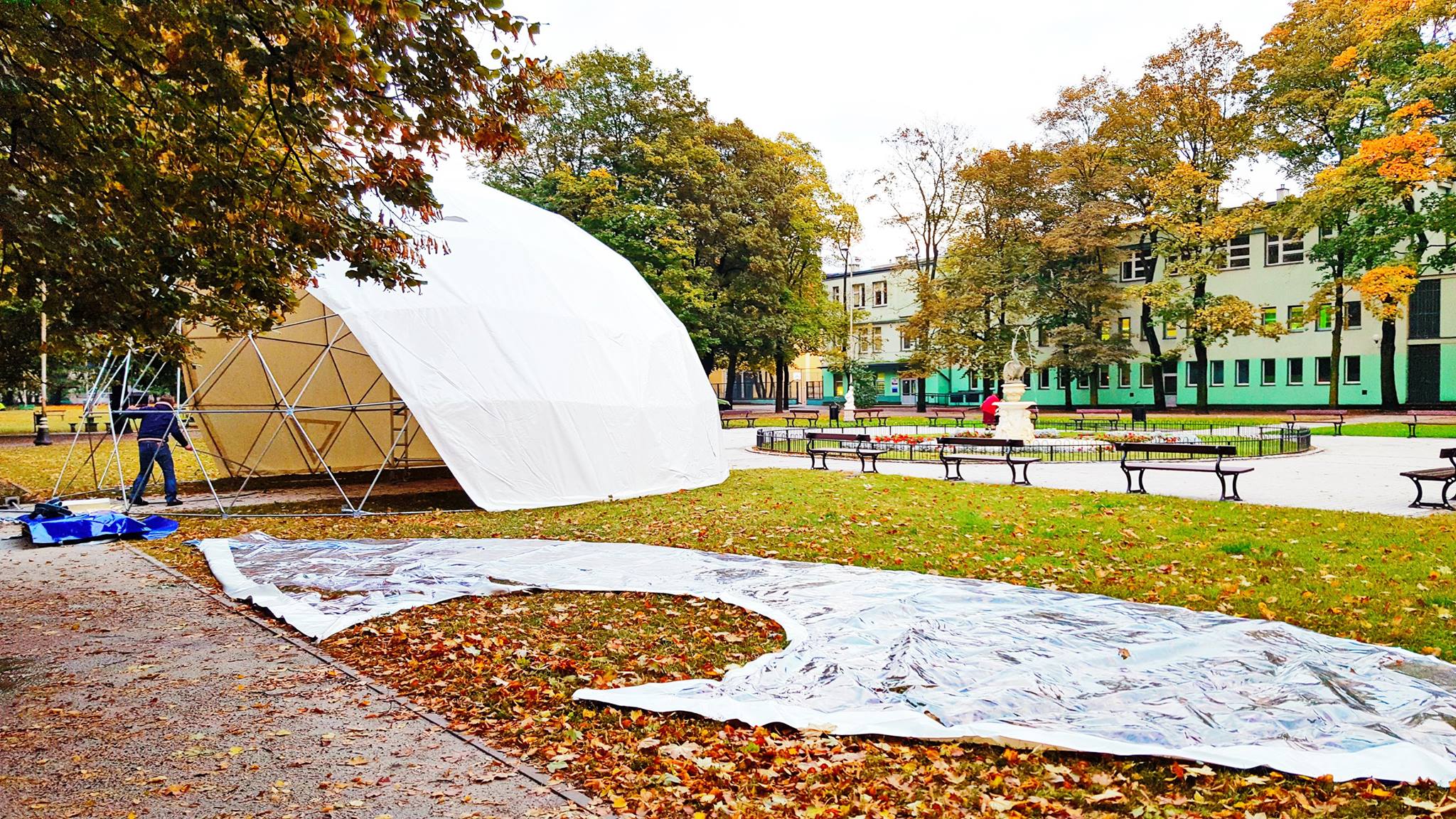 Portable Dome Ø11m For LIGHT MOVE FESTIVAL | Kinetic Art, Lodz, Poland