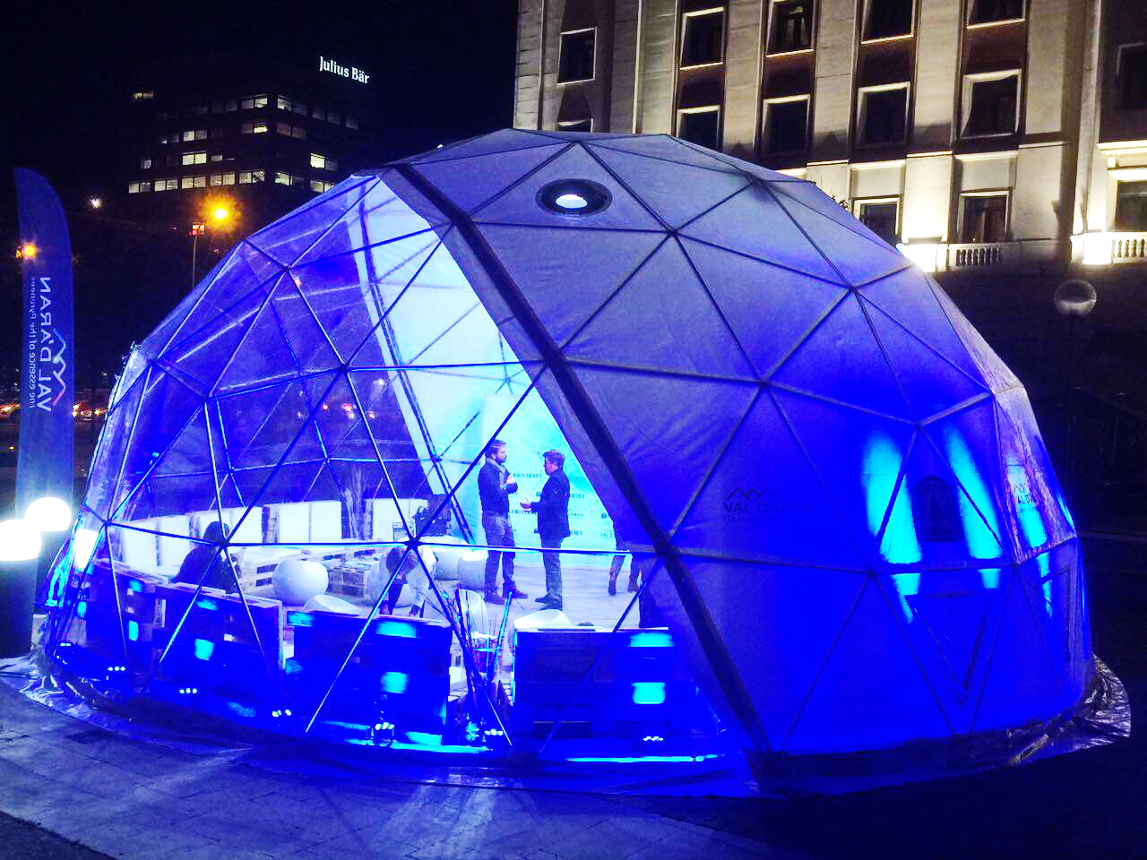 Portable Dome Ø8m for Baqueira Beret, The Largest Ski Resort in Spain