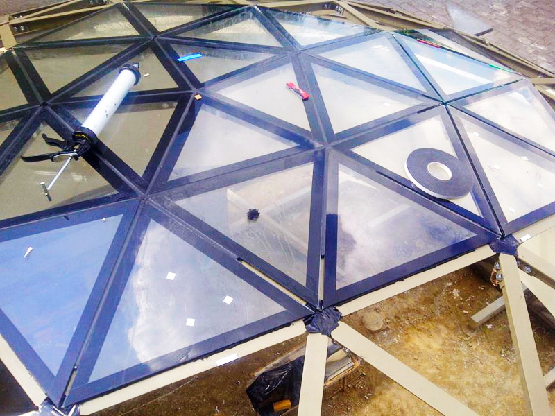 Geodesic Dome Ø6m Roof Deck Window- LOW Height Structure