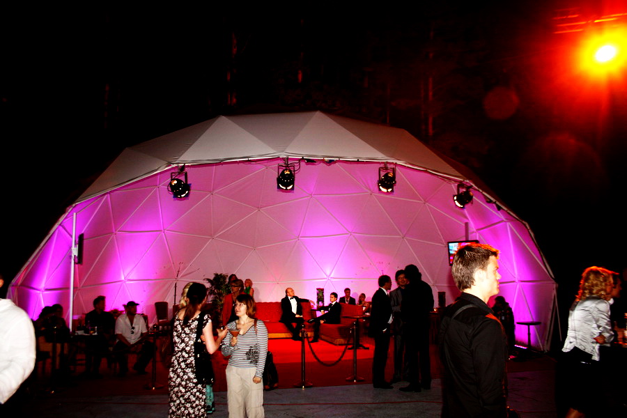 Portable Domes Ø11m & Ø6m for TV3 Season Opening 2008, Vilnius, Lithuania