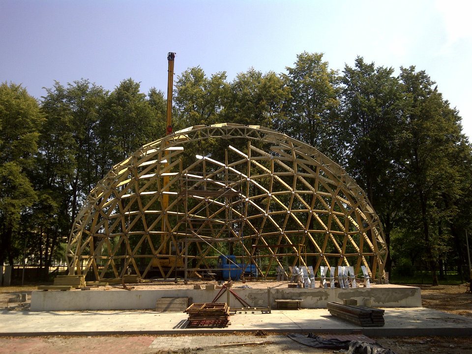 Public Park Stage Dome Ø15m | Estrada Geodesic Dome, Salcininkai, Lithuania