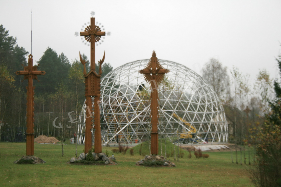 Spiritual Metagalactic Temple @ Pyramid & Dome Ø23m H13m | Merkine, Lithuania
