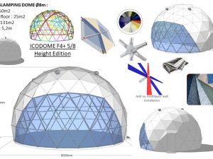 50m2 GLAMPING Ø8m ICO F4+ H5,2m