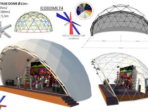 50m2 STAGE-ESTRADA Ø11m ICO F4 H5,5m